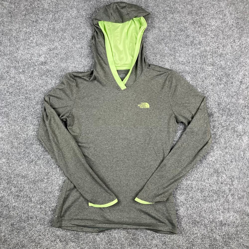 The North Face Hoodie Womens S Gray Green Lightweight Active